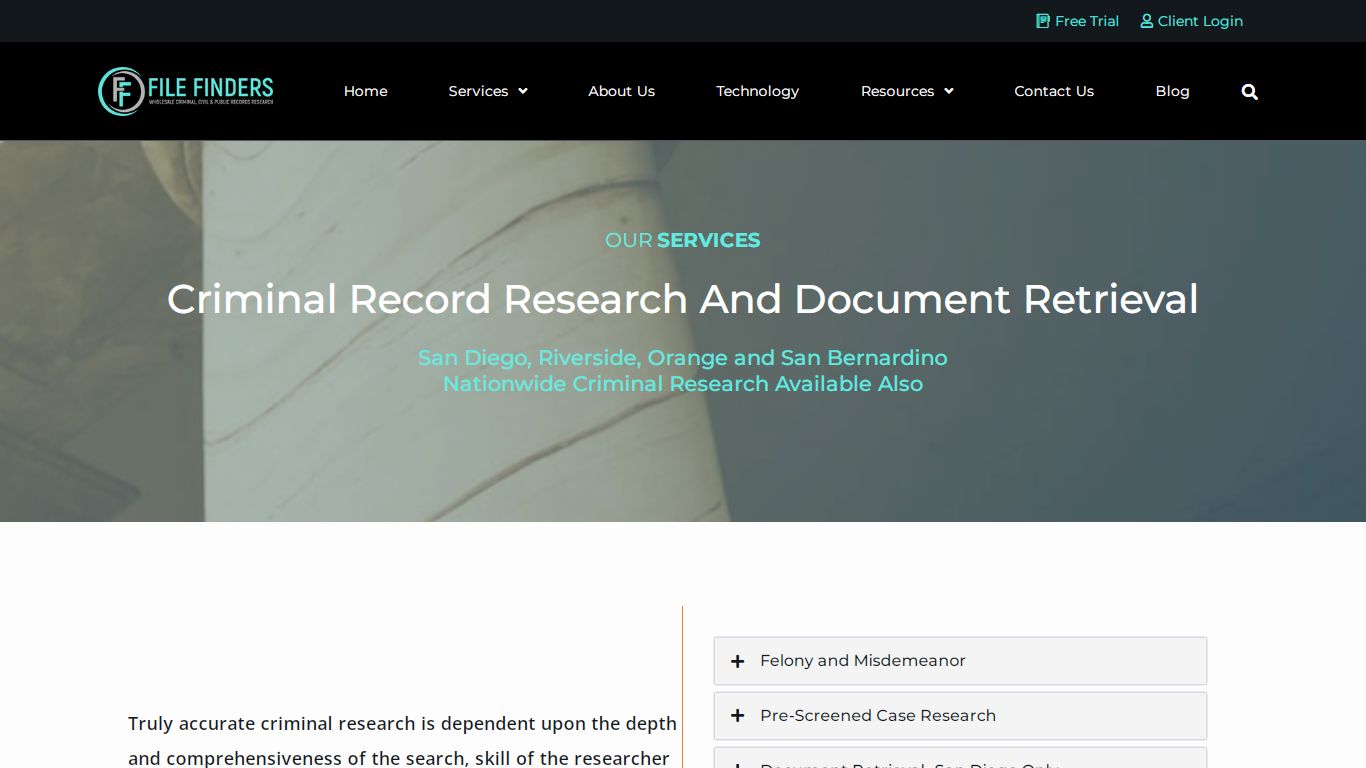 Criminal Record Research and Document Retrieval